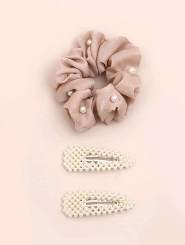 Pearl & Beaded Scrunchie
